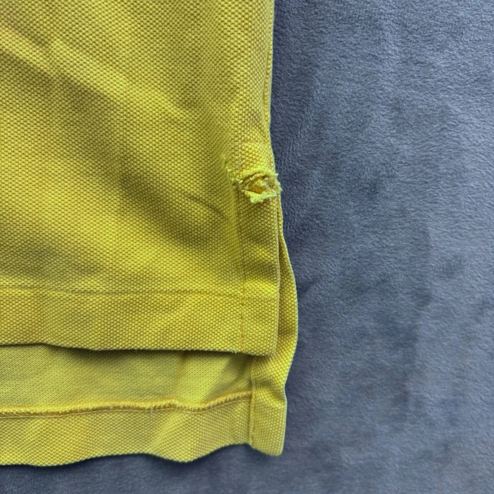 Polo Ralph Lauren Mens XL Yellow Short Sleeve Cotton Polo Shirt Orange Pony